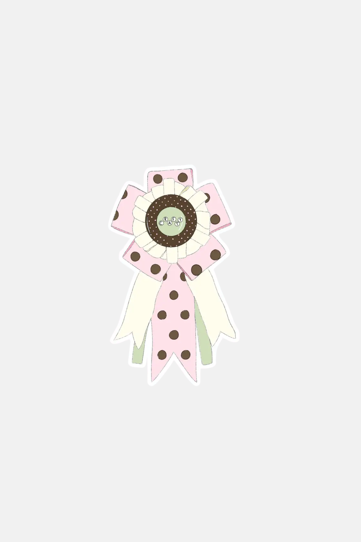 Shyla's Journal Crafty Prize Ribbon Rosette Vinyl Sticker