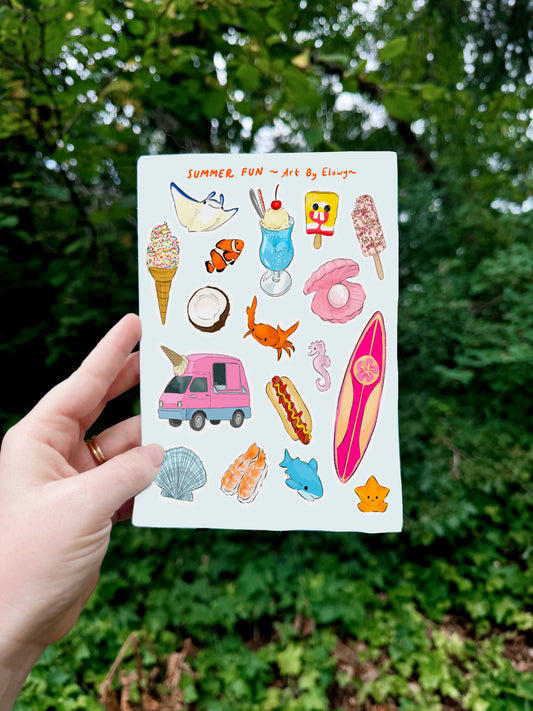 Art By Elowyn Summer Fun Sticker Sheet 2