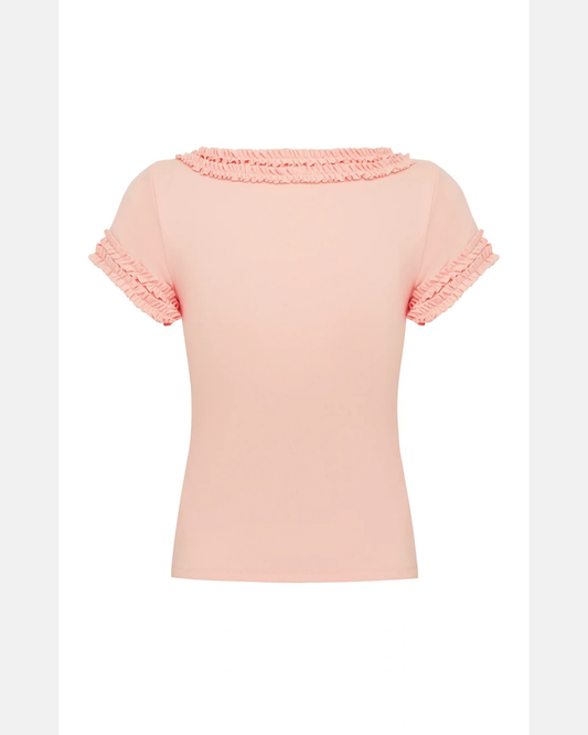 Olga Joan Ruffle Top Petalo