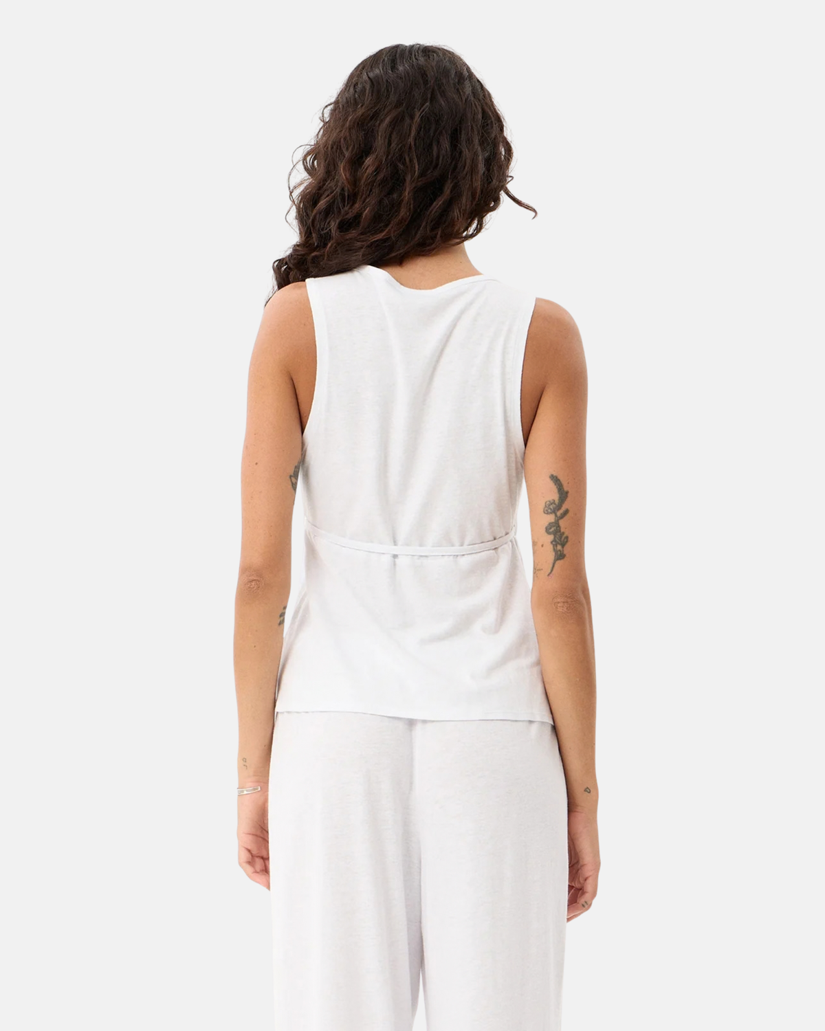 Afends Tiara Wrap Top White