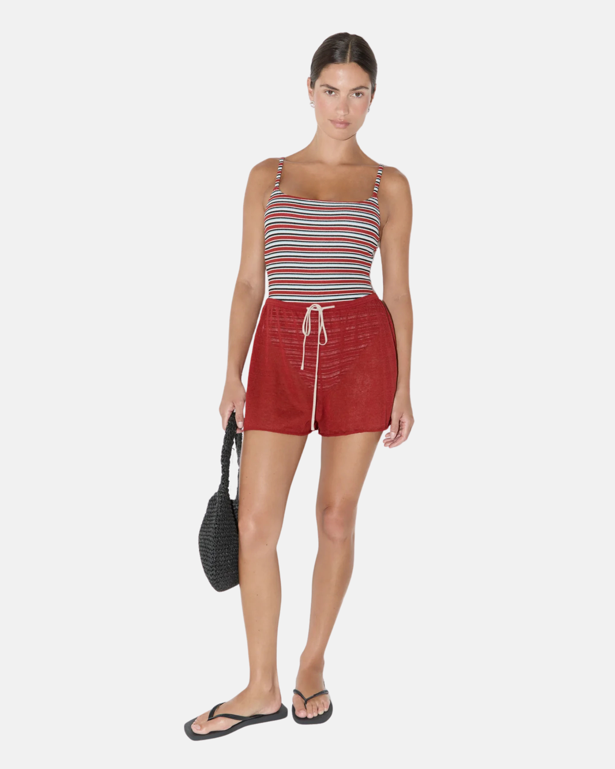 Zulu & Zephyr Red Knit Shorts