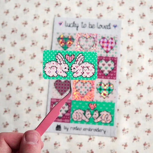 Rodeo Embroidery Lucky To Be Loved Vinyl Sticker Sheet