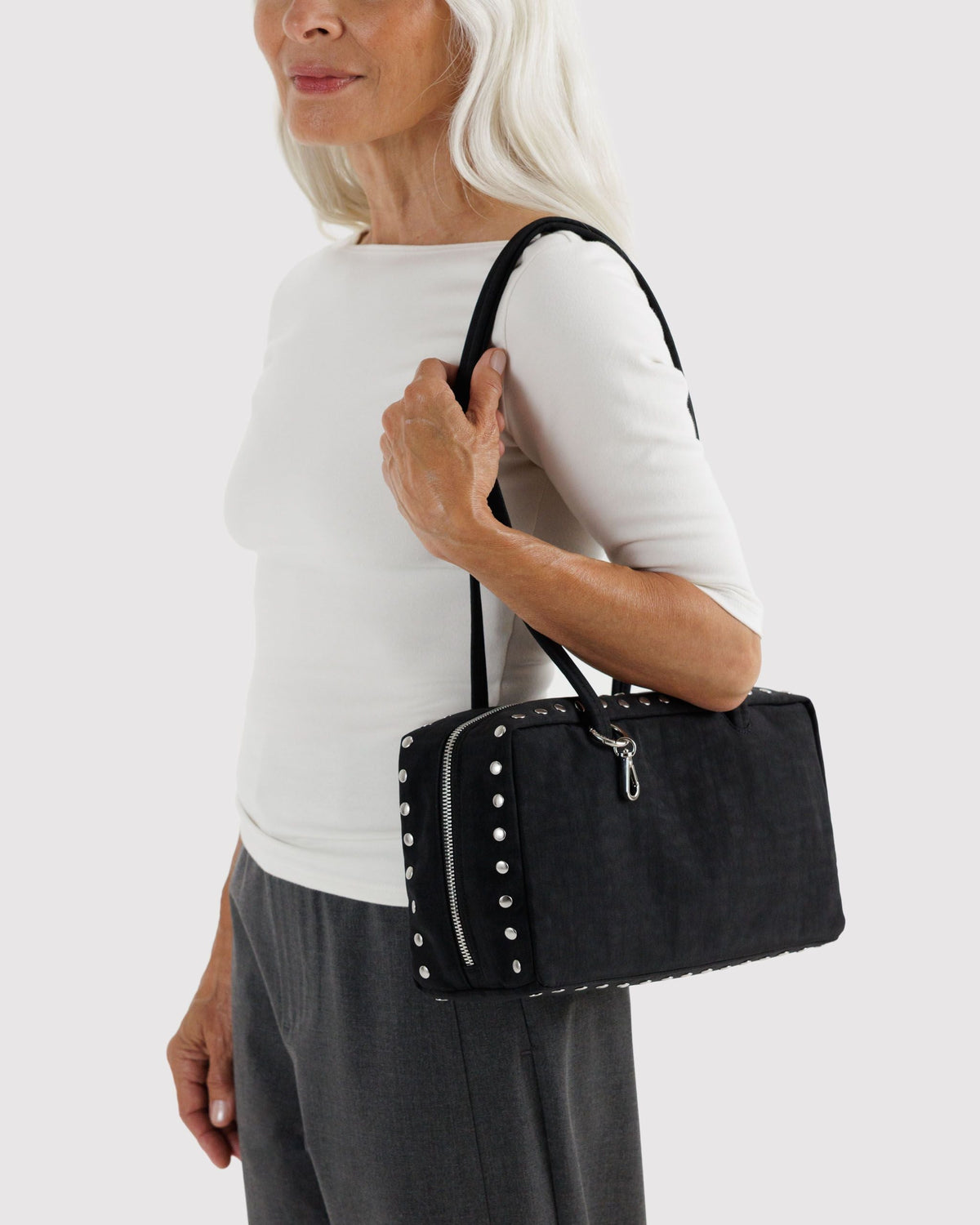Baggu Nylon Bowler Bag Studs 2