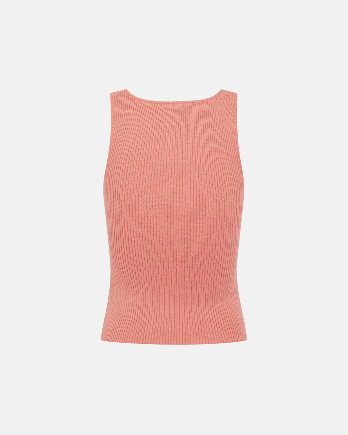 Olga Joan Key Hole Knit Tank Corallo