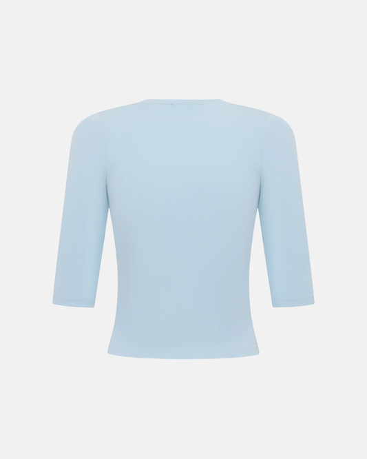 Olga Joan Baby V-Neck Top Cielo