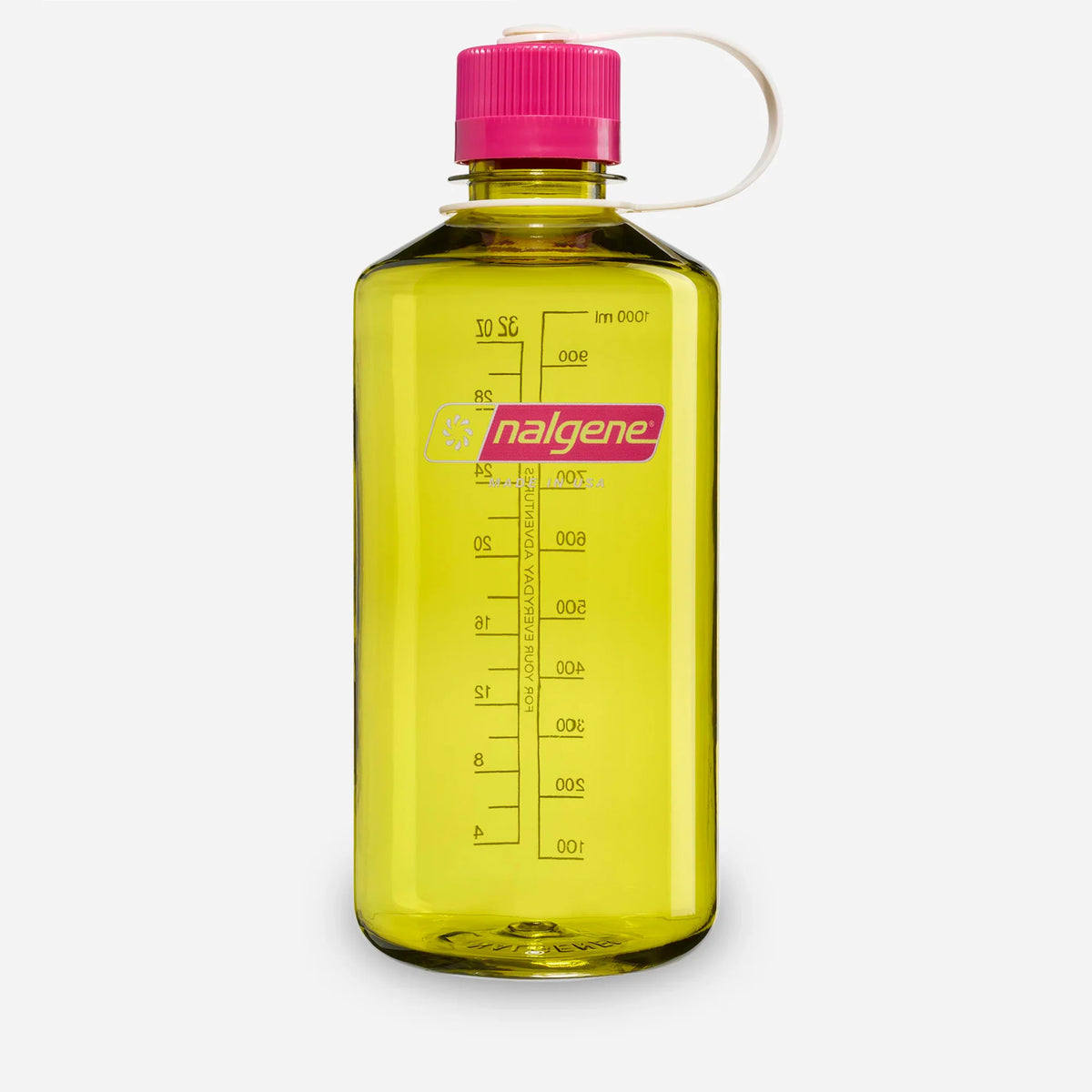 Nalgene 1L Narrow Mouth Water Bottle Endive w/ Fuchsia Purple