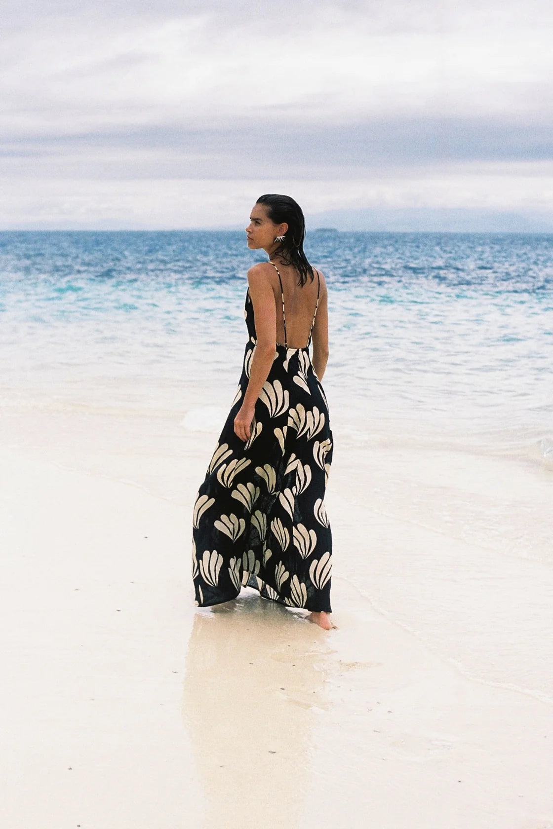 PALM LINEN DRESS