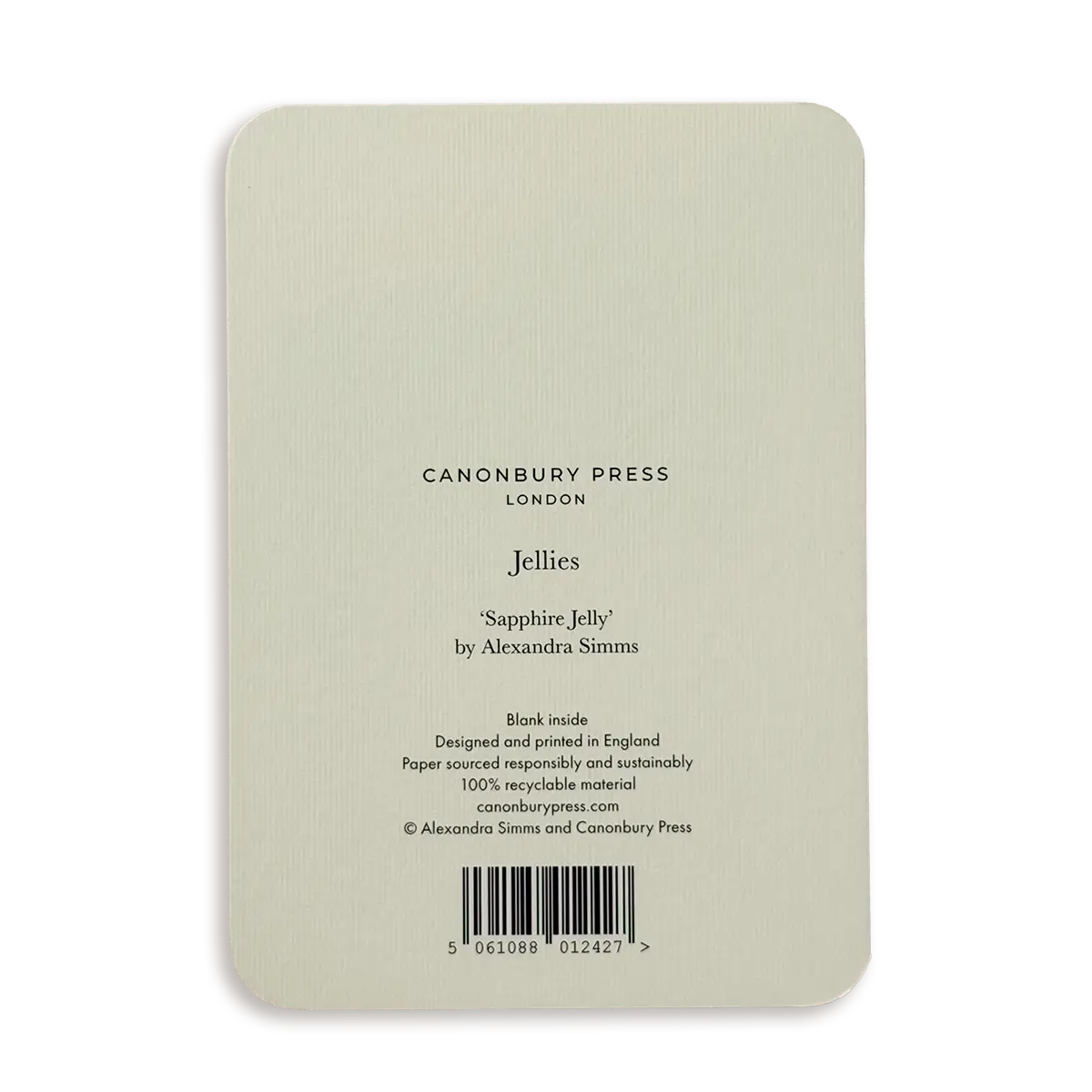 Canonbury Press Saphire Jelly Greeting Card