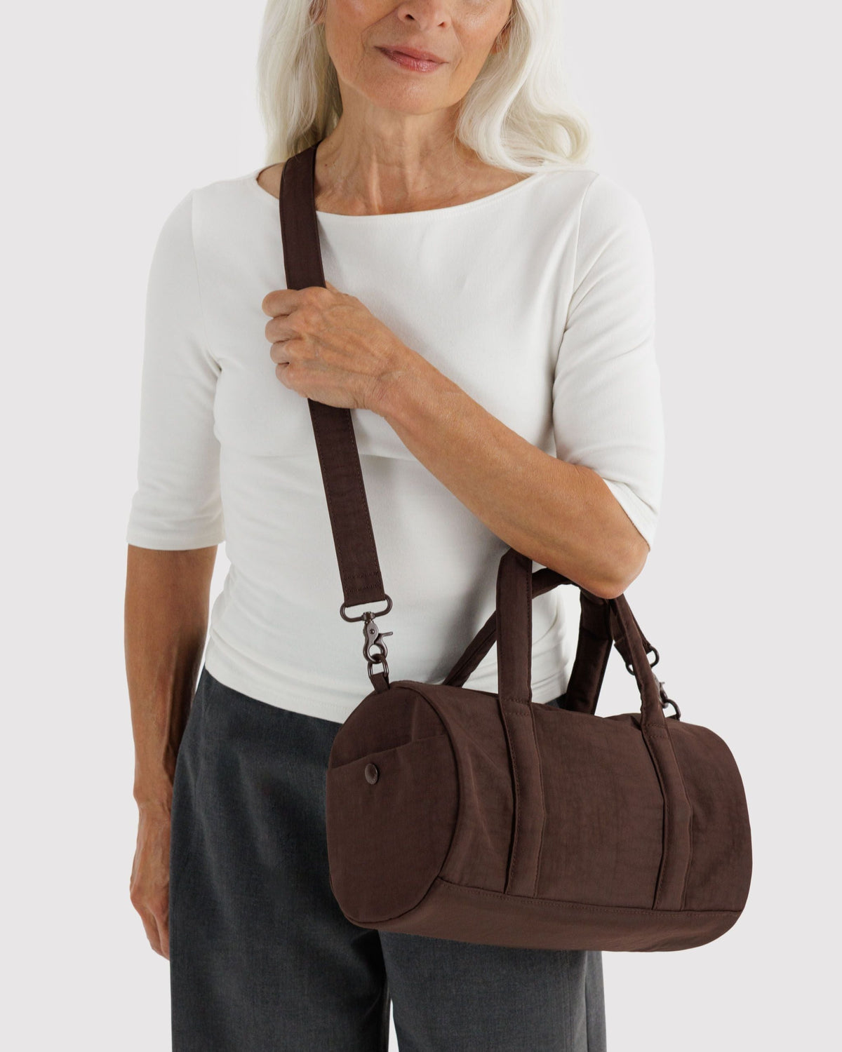 Baggu Nylon Duffle Bag Coffee 2
