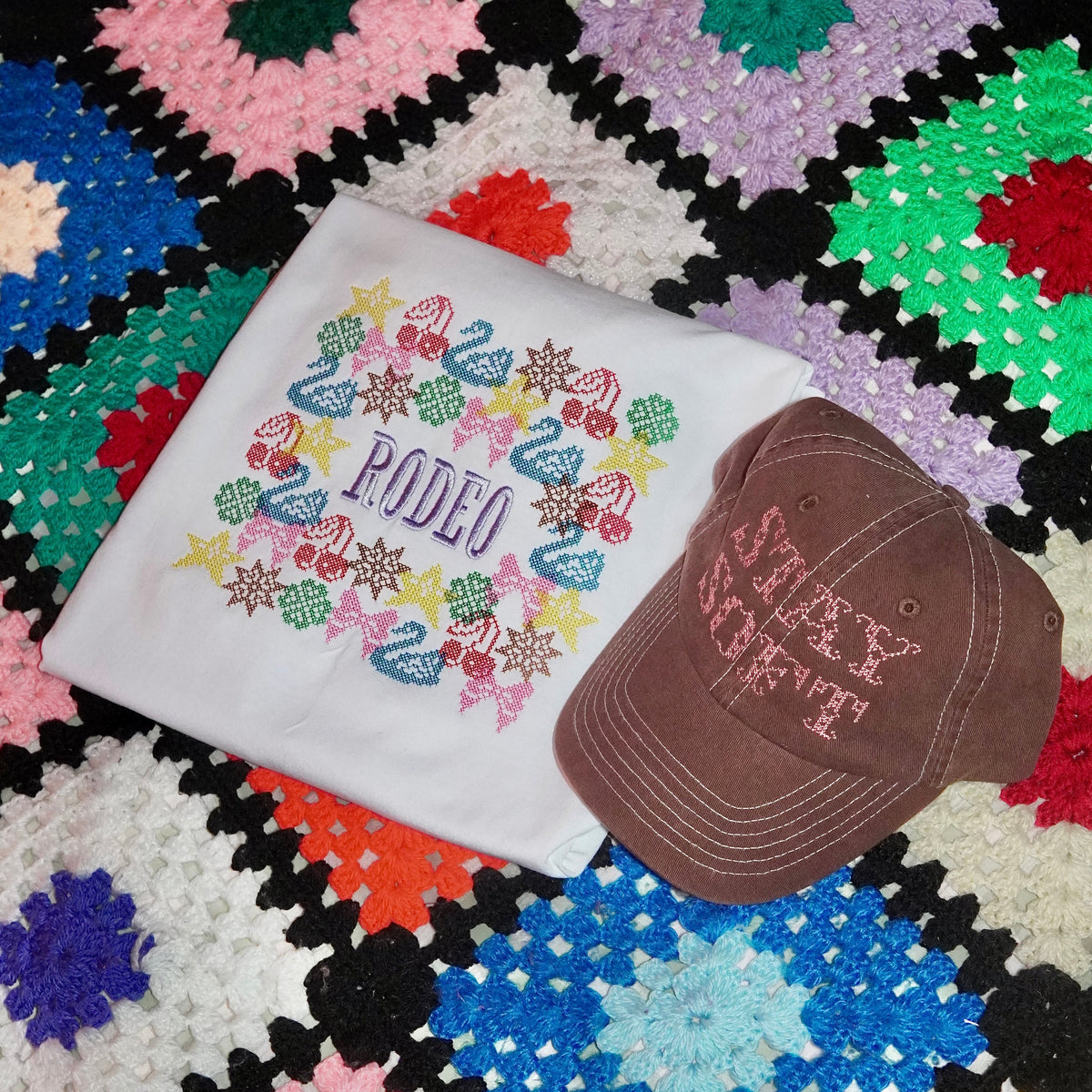 Rodeo Embroidery Stay Soft Embroidered Cap Brown 4