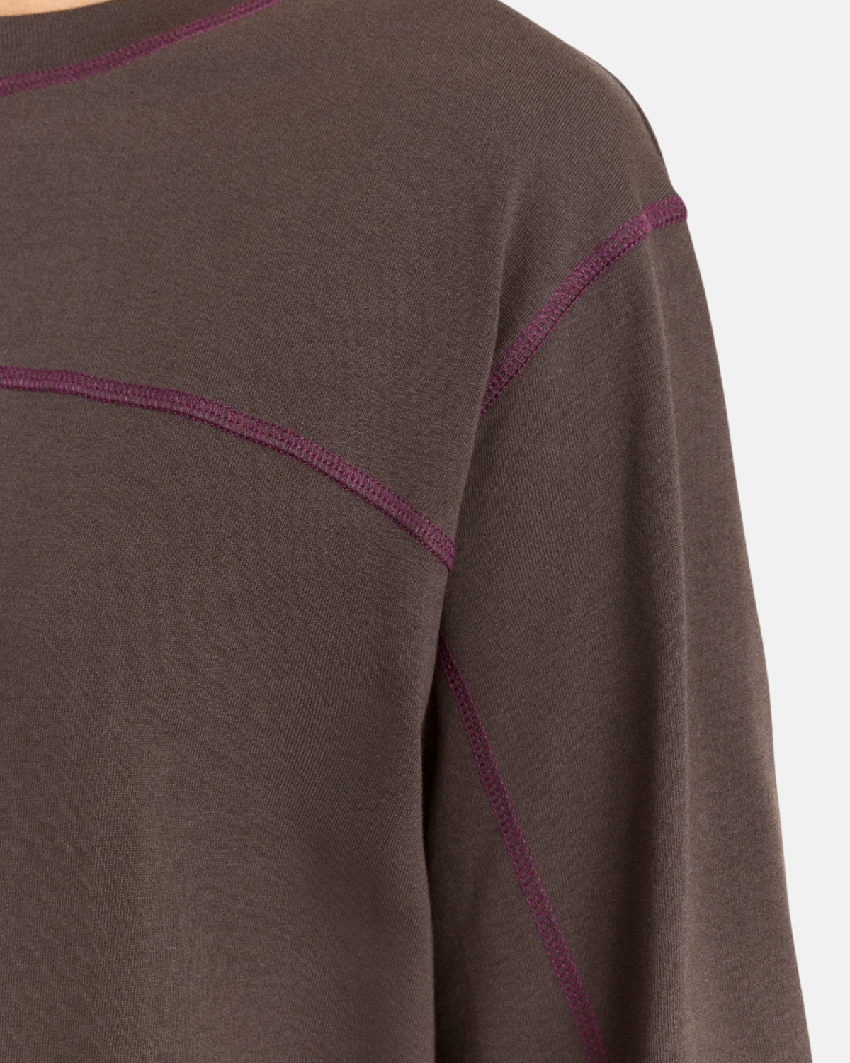 Damson Madder Samara Long Sleeve Top Charcoal