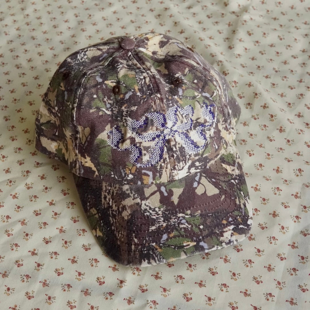 Rodeo Embroidery Bow Camo Embroidered Cap 2