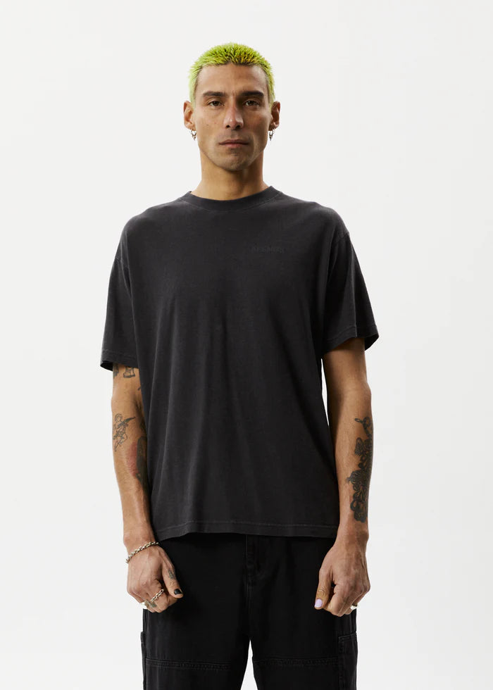 STAPLE HEMP BOXY LOGO T-SHIRT | STONE BLACK
