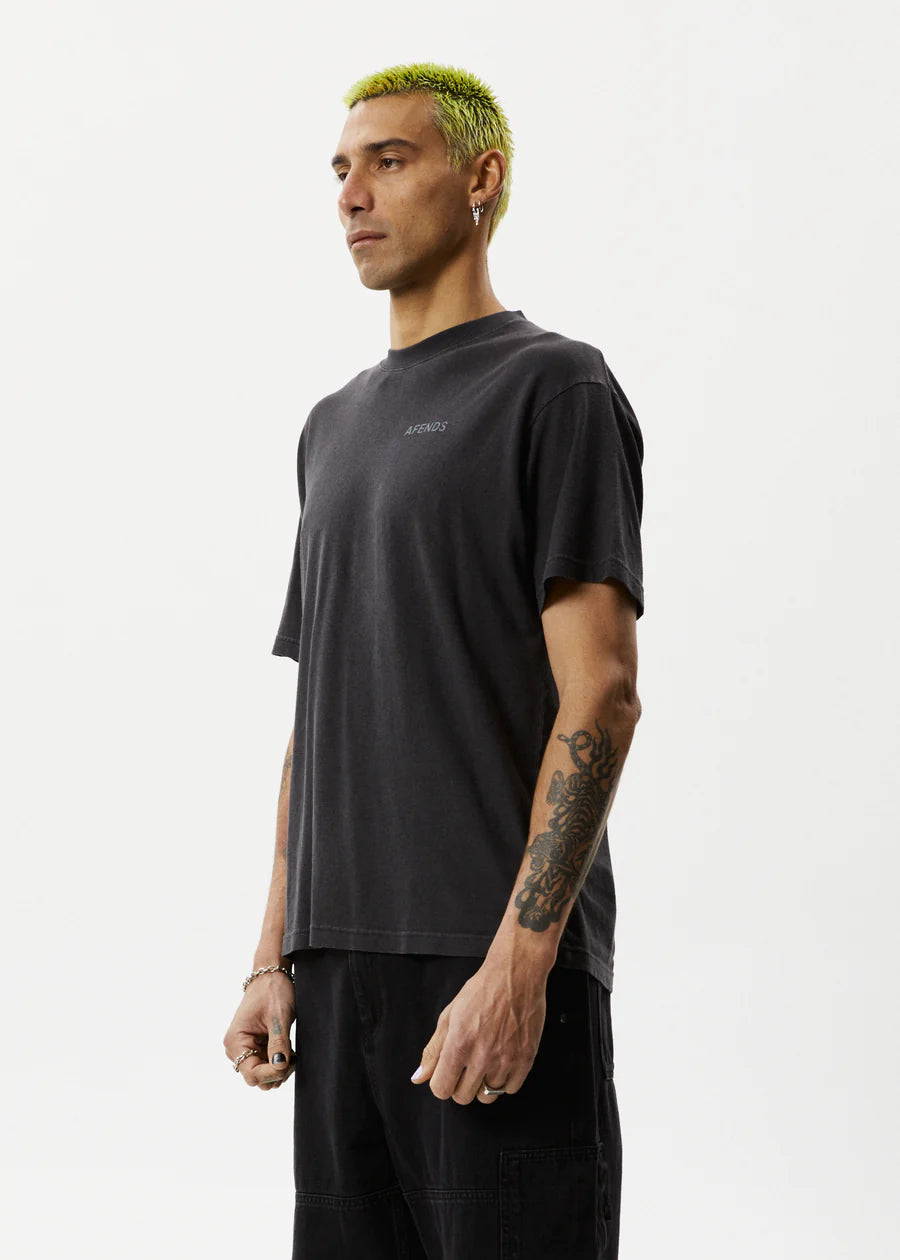 STAPLE HEMP BOXY LOGO T-SHIRT | STONE BLACK