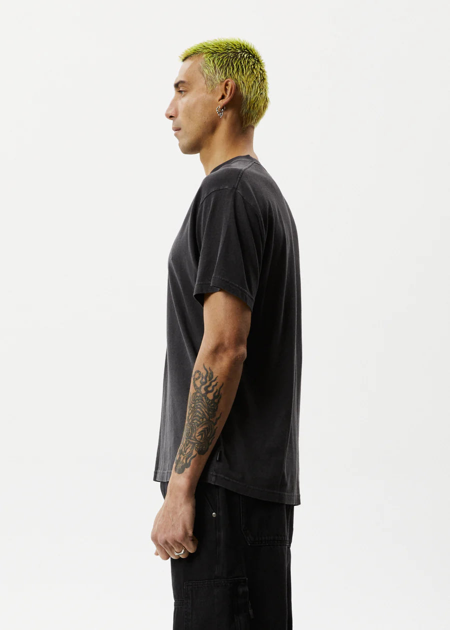 STAPLE HEMP BOXY LOGO T-SHIRT | STONE BLACK