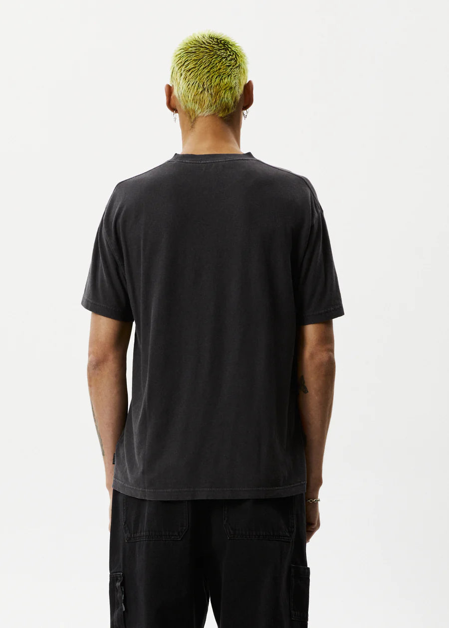 STAPLE HEMP BOXY LOGO T-SHIRT | STONE BLACK