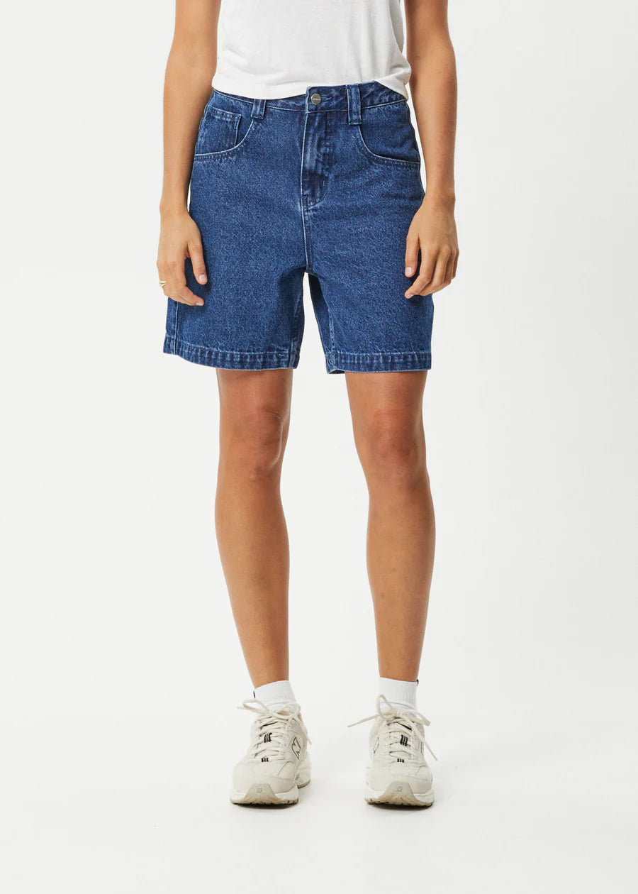 EMILIE HEMP DENIM WORKWEAR SHORT | AUTHENTIC BLUE
