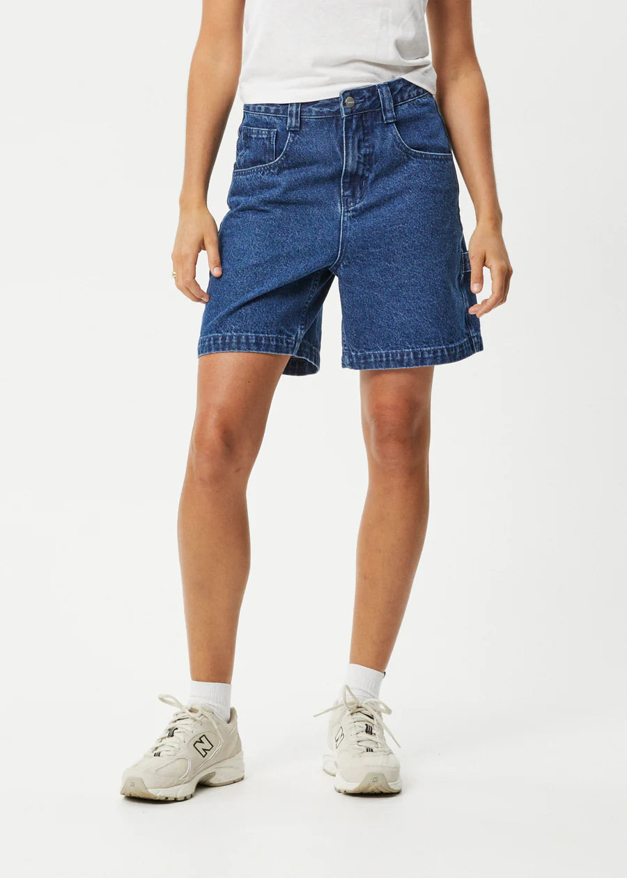 EMILIE HEMP DENIM WORKWEAR SHORT | AUTHENTIC BLUE