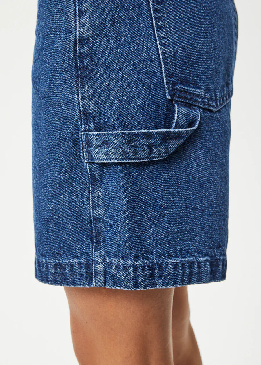 EMILIE HEMP DENIM WORKWEAR SHORT | AUTHENTIC BLUE