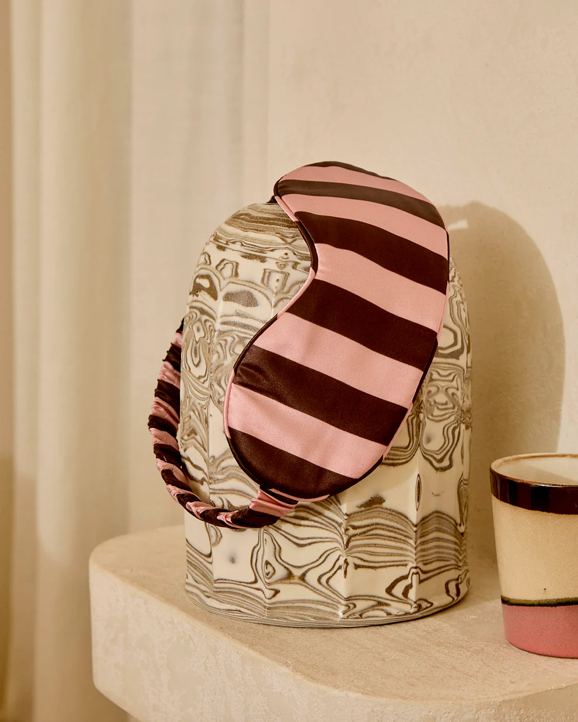 SILK EYEMASK | ROCKY ROAD STRIPES