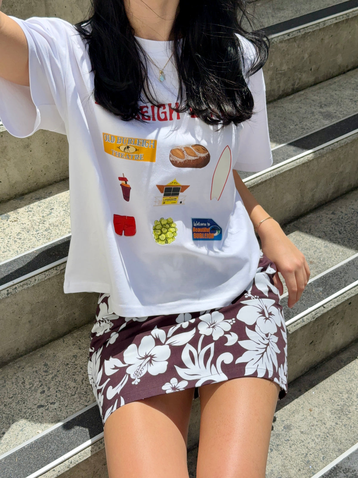 BURLEIGH BINGO TEE | WHITE
