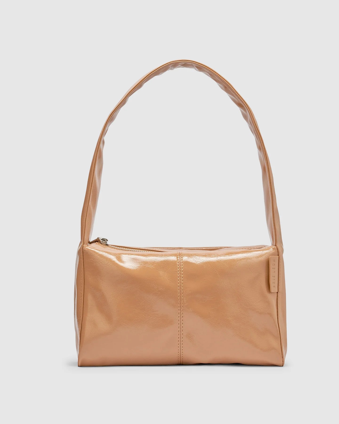 LUCA SHOULDER BAG | MILK TEA GLOSSY CRINKLE
