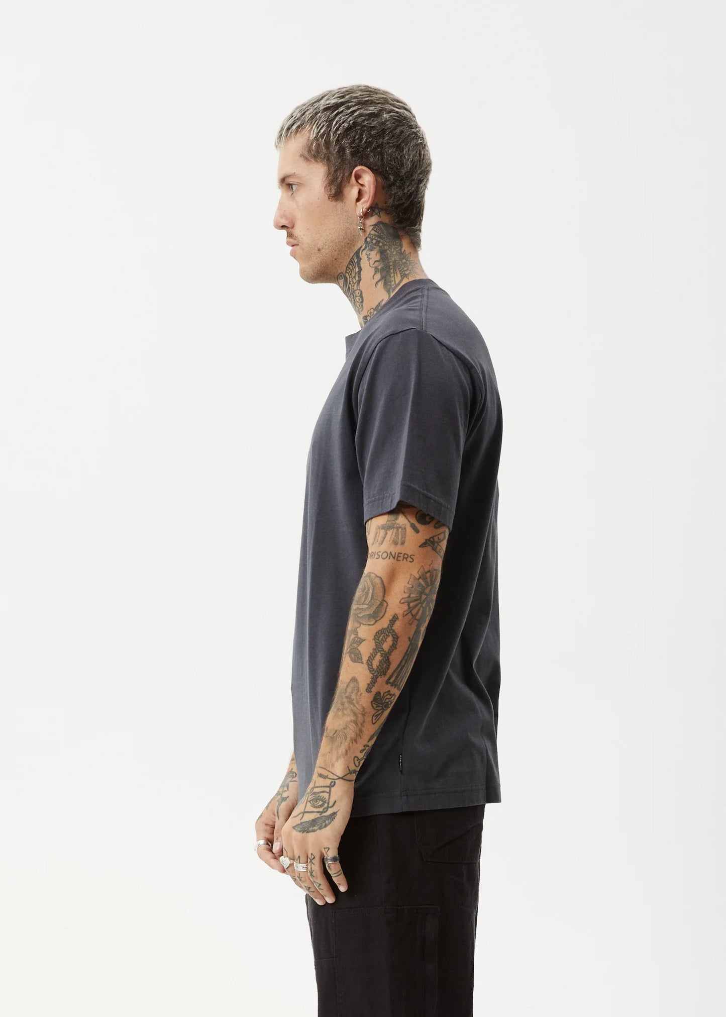 VINYL RETRO FIT TEE | CHARCOAL