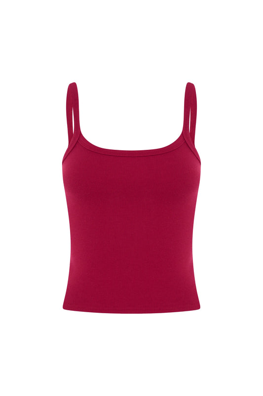 RIBBED SINGLET | VINO ROSSA