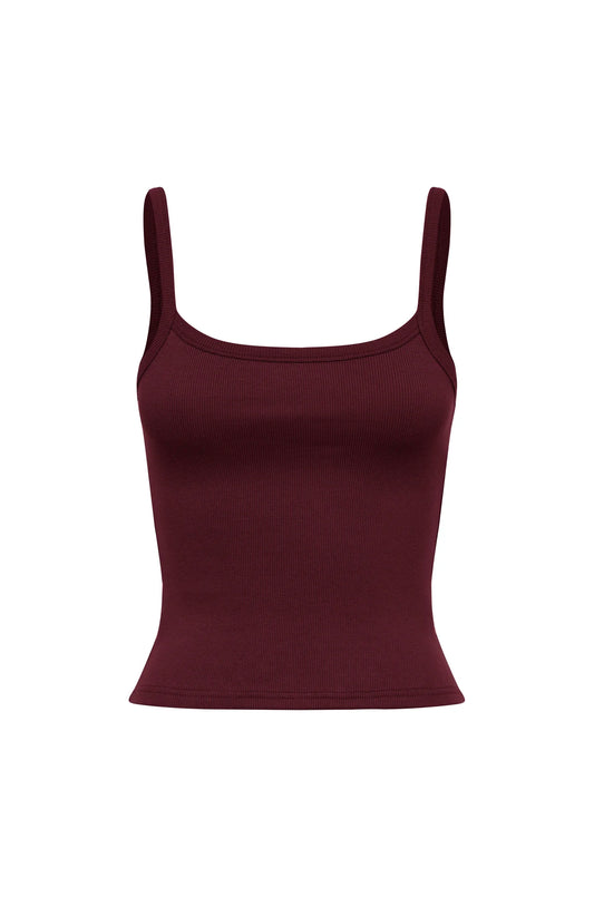RIBBED SINGLET | VINO