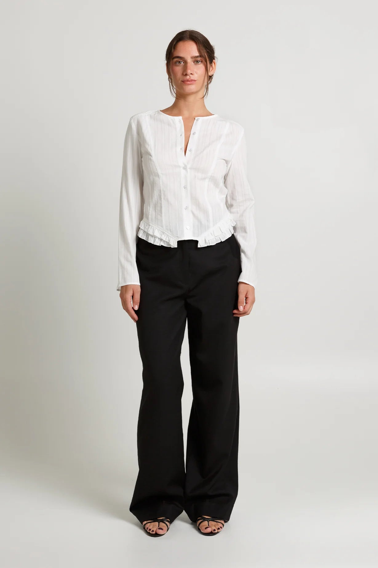 RUFFLE-HEM BLOUSE | BIANCA