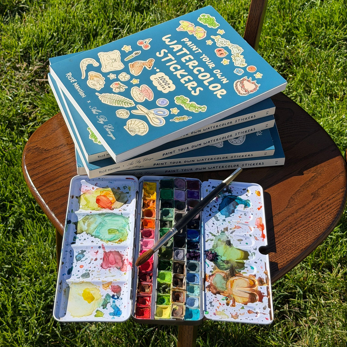 Art By Elowyn Paint Your Own Watercolor Stickers Book 3