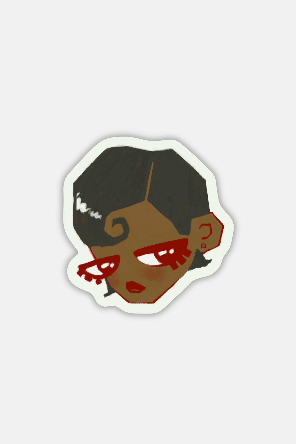 RAGS AF RED EYES GIRL! STICKER
