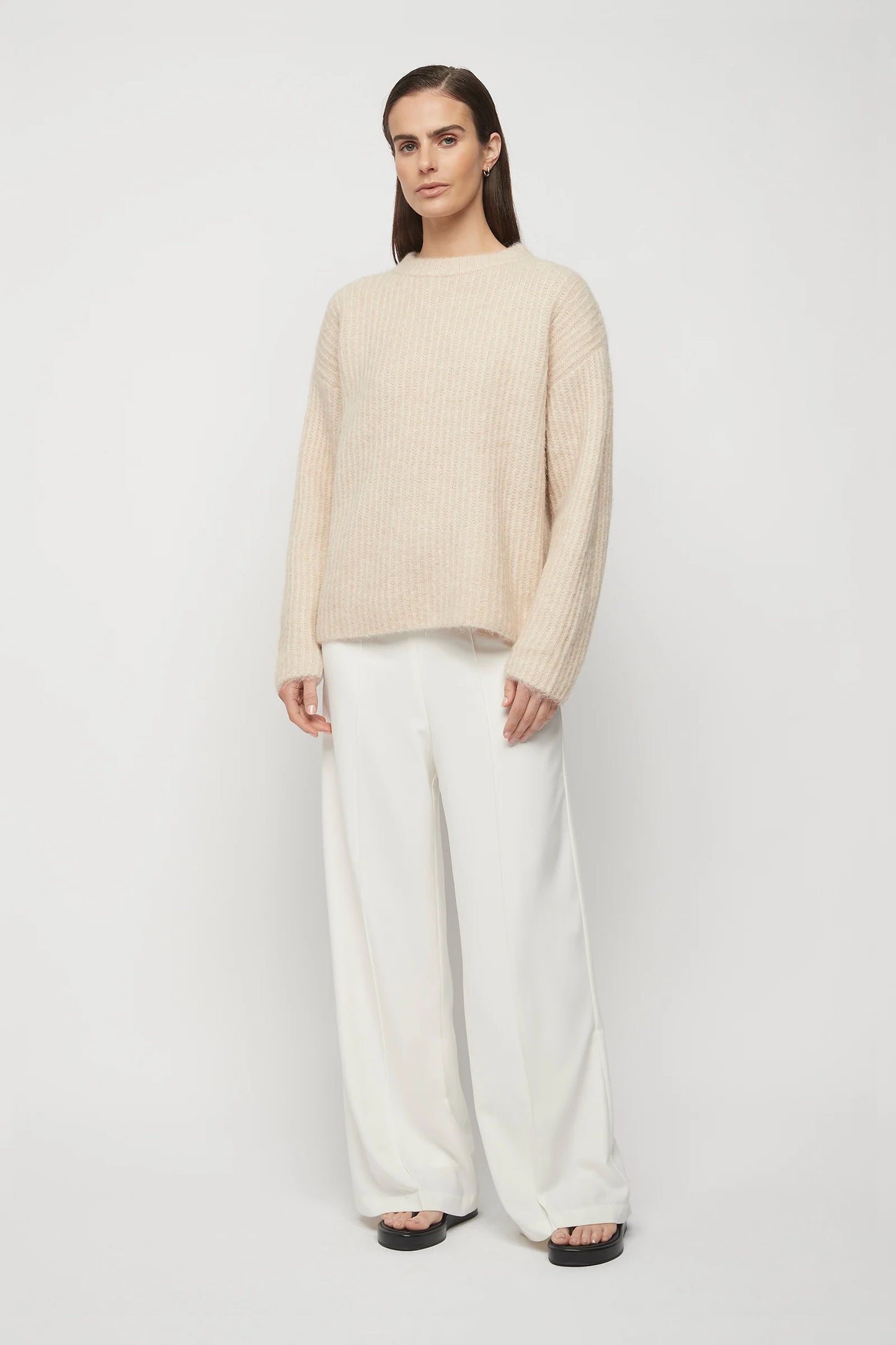 SMITH ALPACA WOOL KNIT | BONE