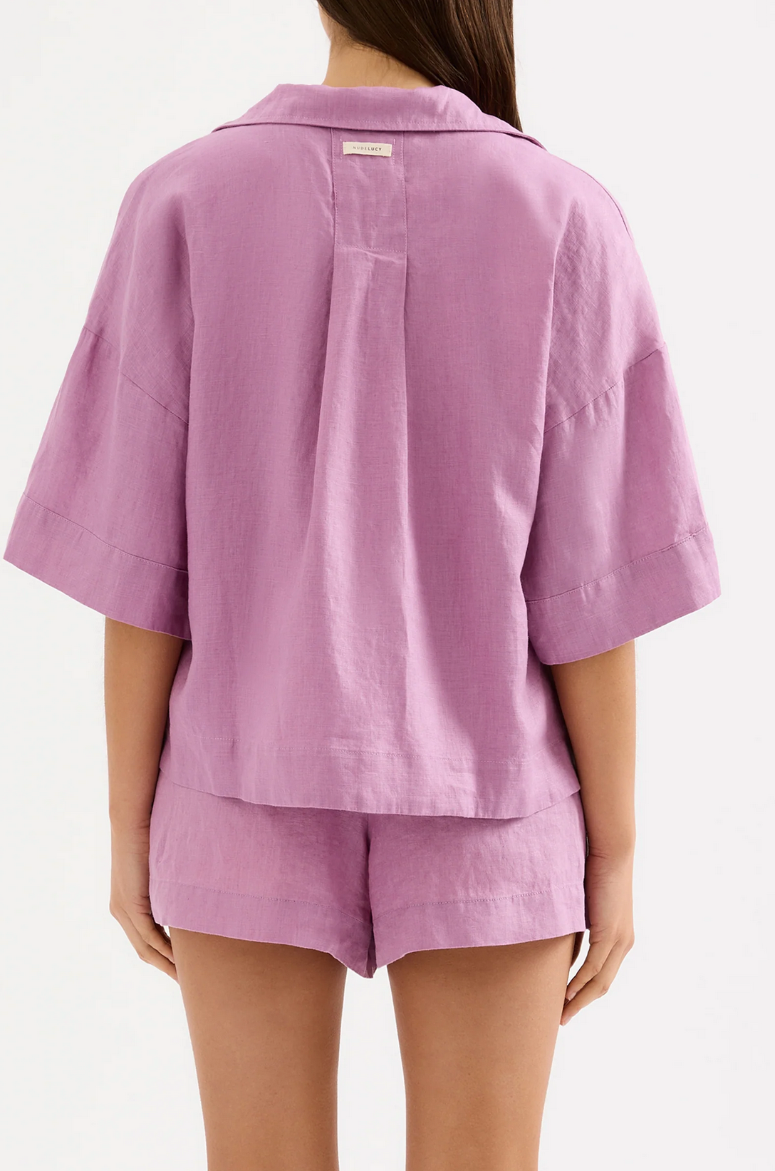 LOUNGE LINEN SHIRT | GRAPE
