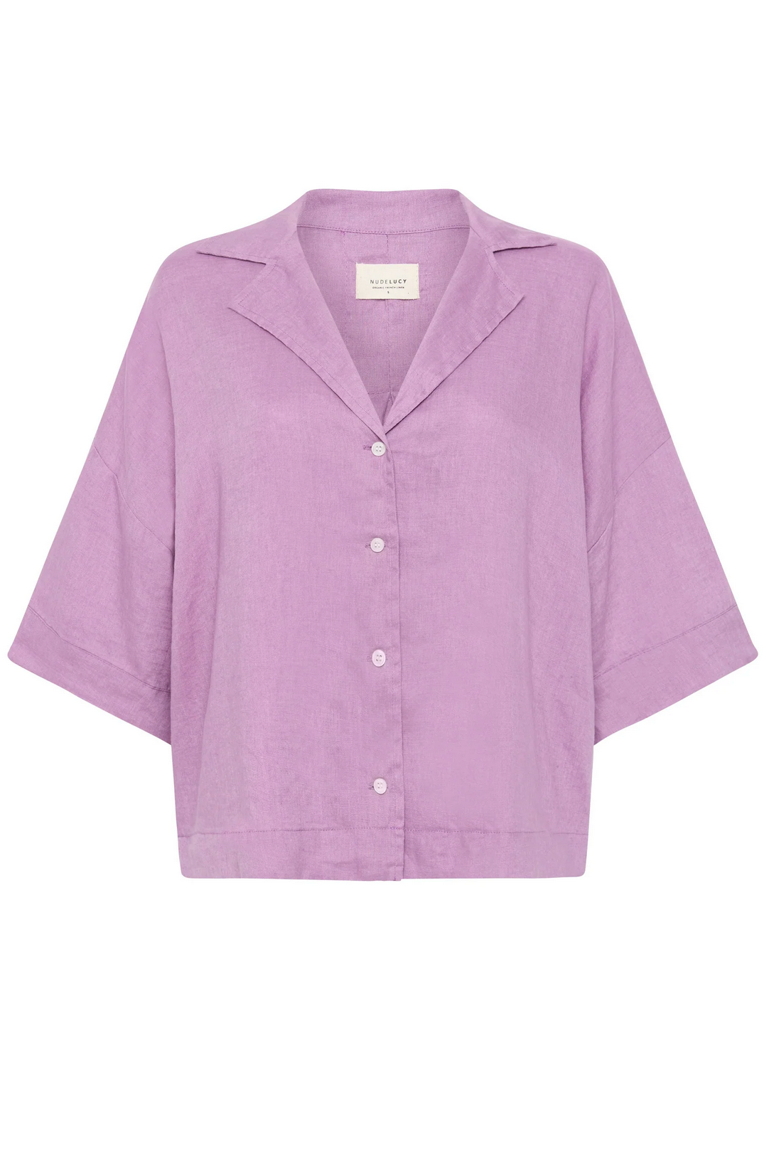 LOUNGE LINEN SHIRT | GRAPE