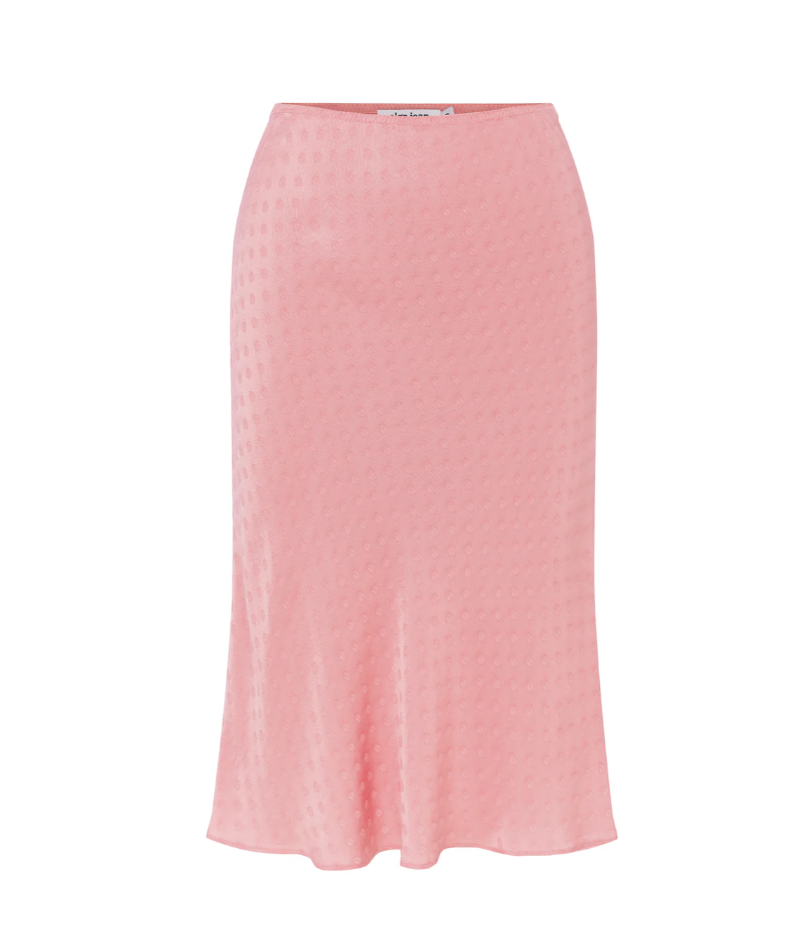 Olga Joan Bias Knee Skirt Jacquard Rosa
