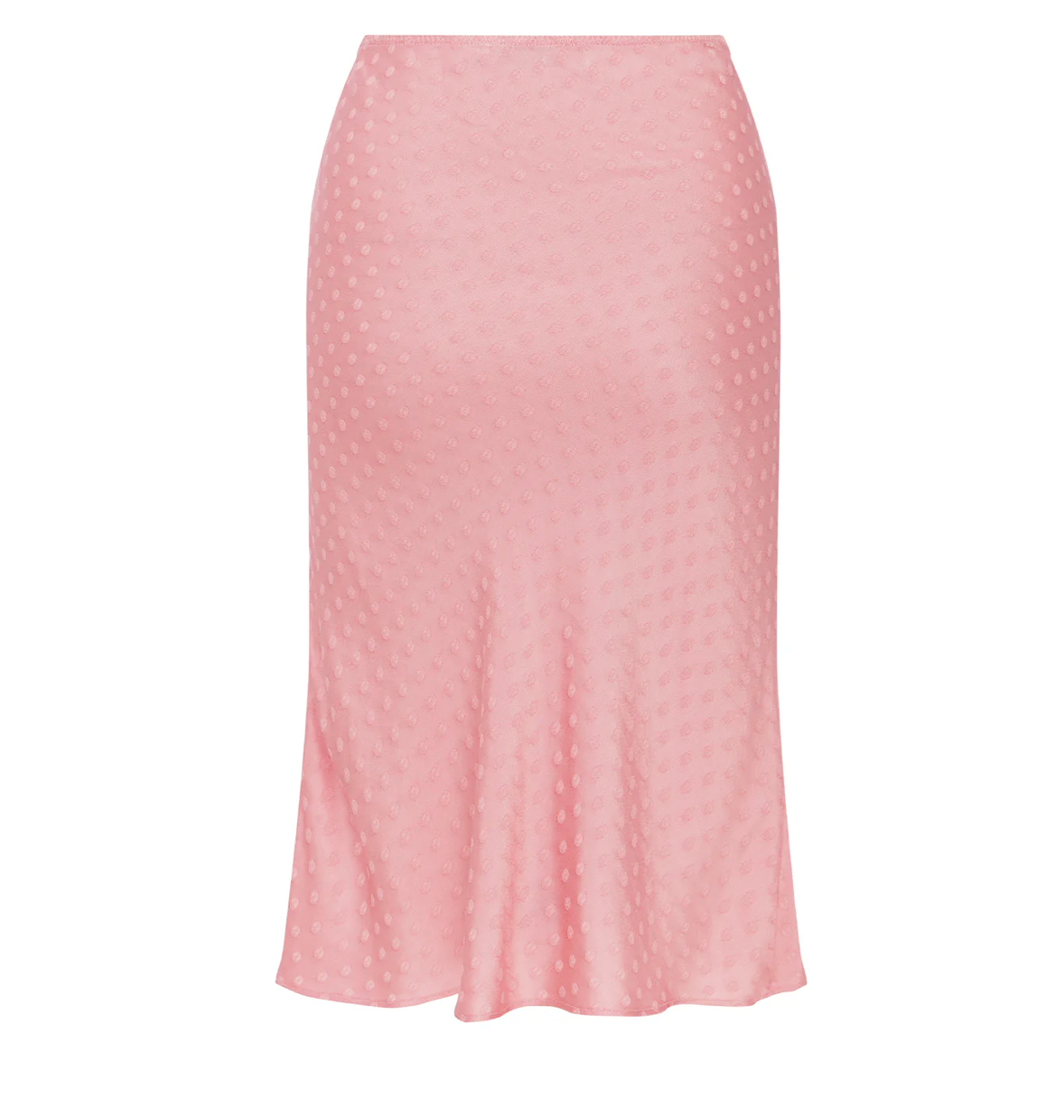 Olga Joan Bias Knee Skirt Jacquard Rosa