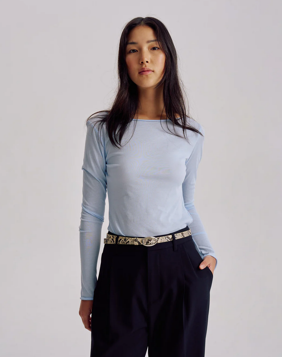 OVAL BELT | PYTHON/SLIVER