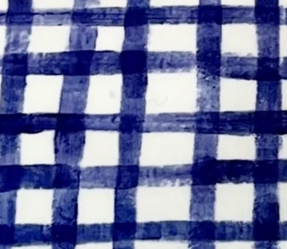 NAVY GINGHAM COASTER
