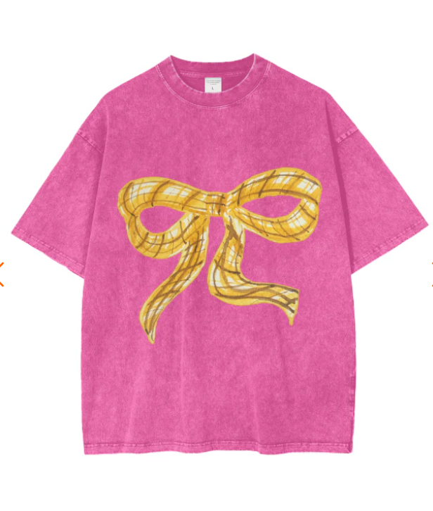 BIG BOW BITCHES OVERSIZE T-SHIRT| ROSE RED