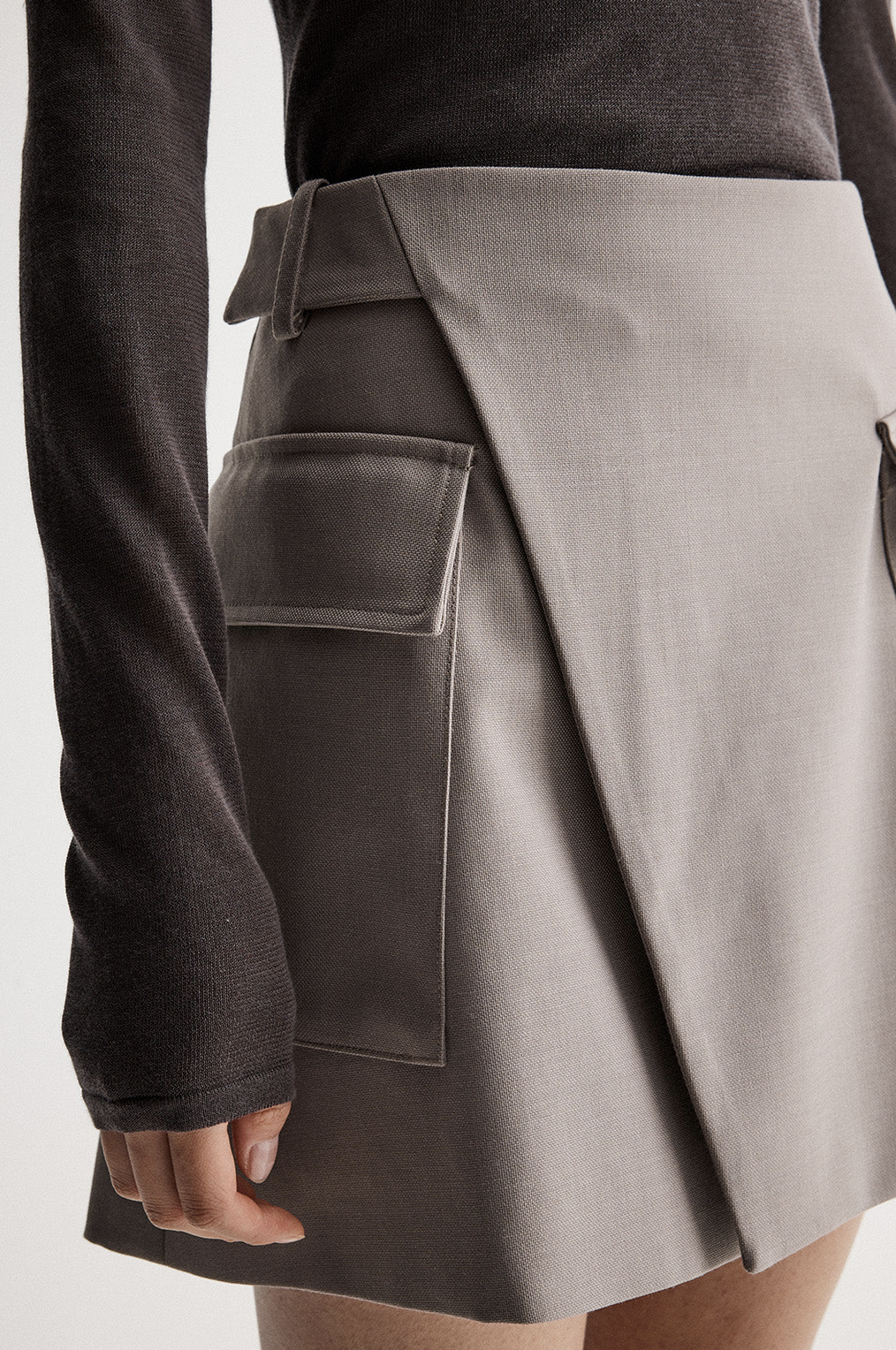 LINDEN MINI SKIRT | GRANITE