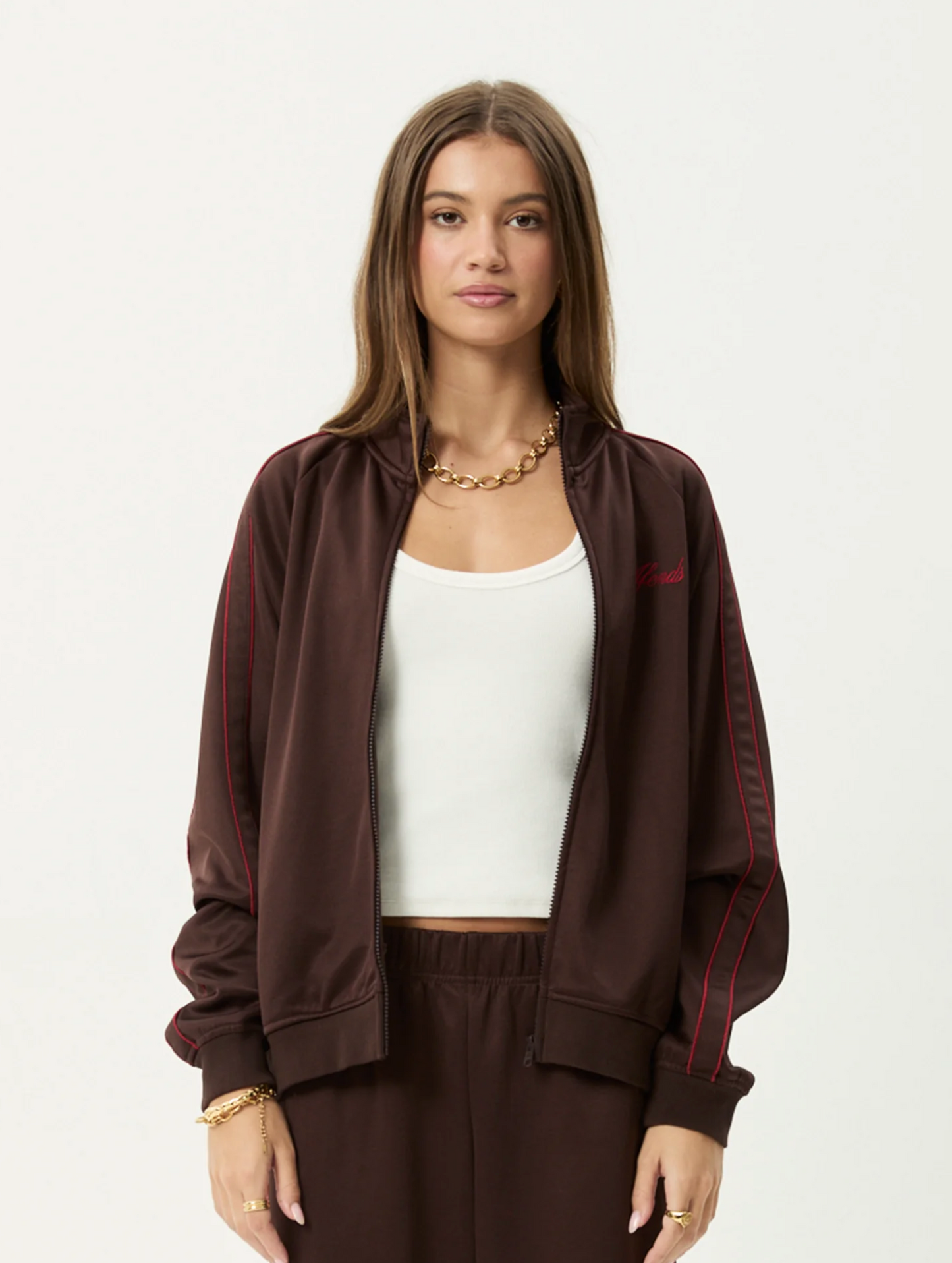 AVENUE TRACK JAKET | COFFEE