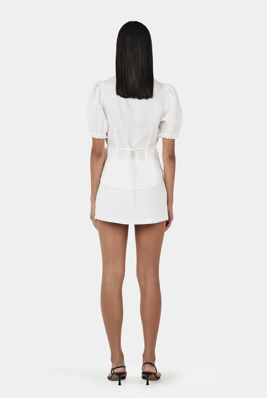 GRACE LINEN SKIRT | IVORY