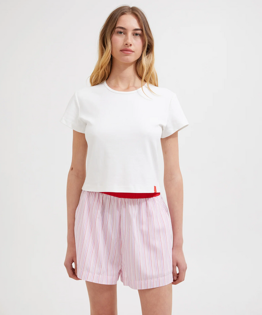 MULTI TENCEL LOUNGE SHORT | PINK MULTI STRIPE