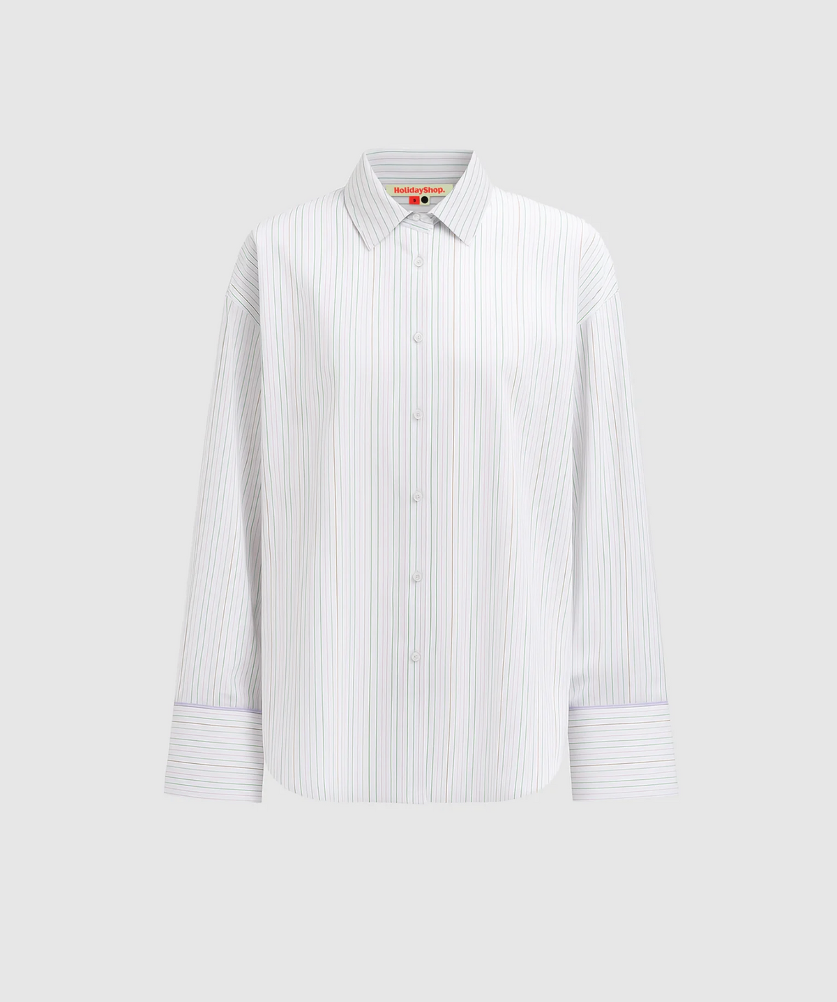 MULTI TENCEL LOUNGE SHIRT | LILAC MULTI STRIPE