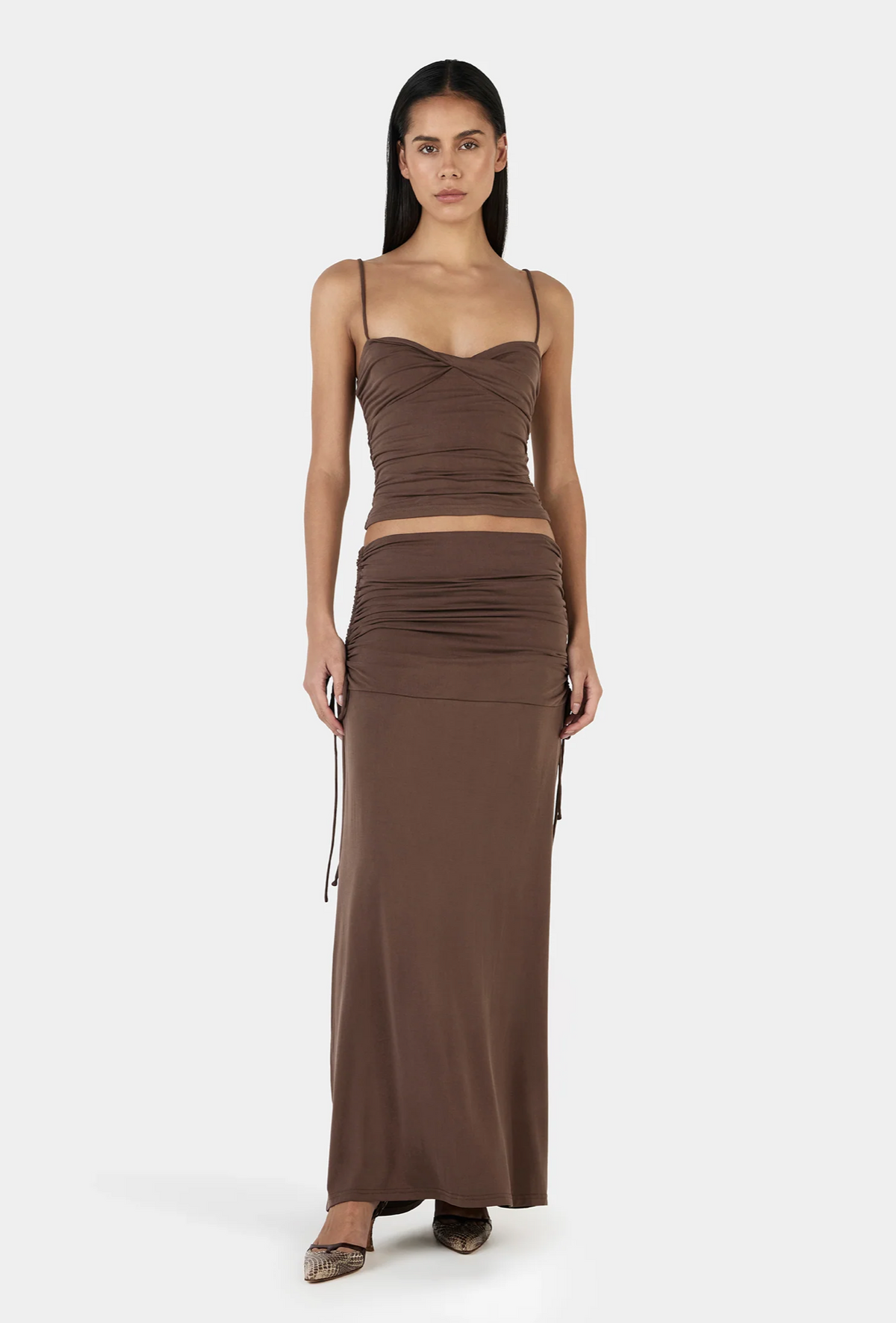 NORINA TOP | CHOCOLATE