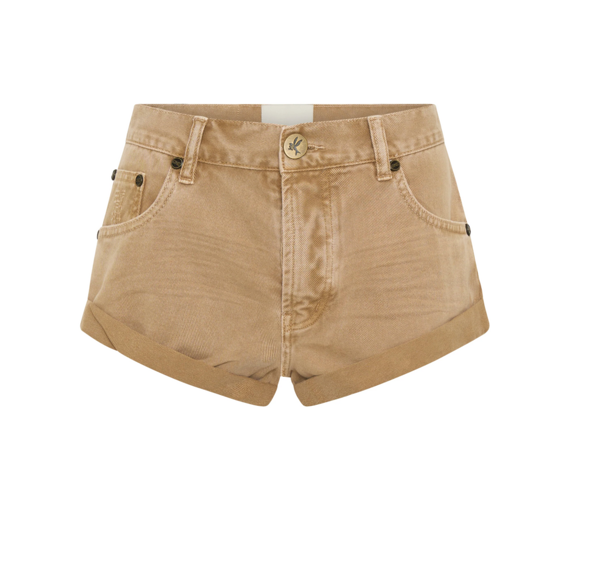BANDITS LOW WAIST DENIM SHORTS | WARM TAN