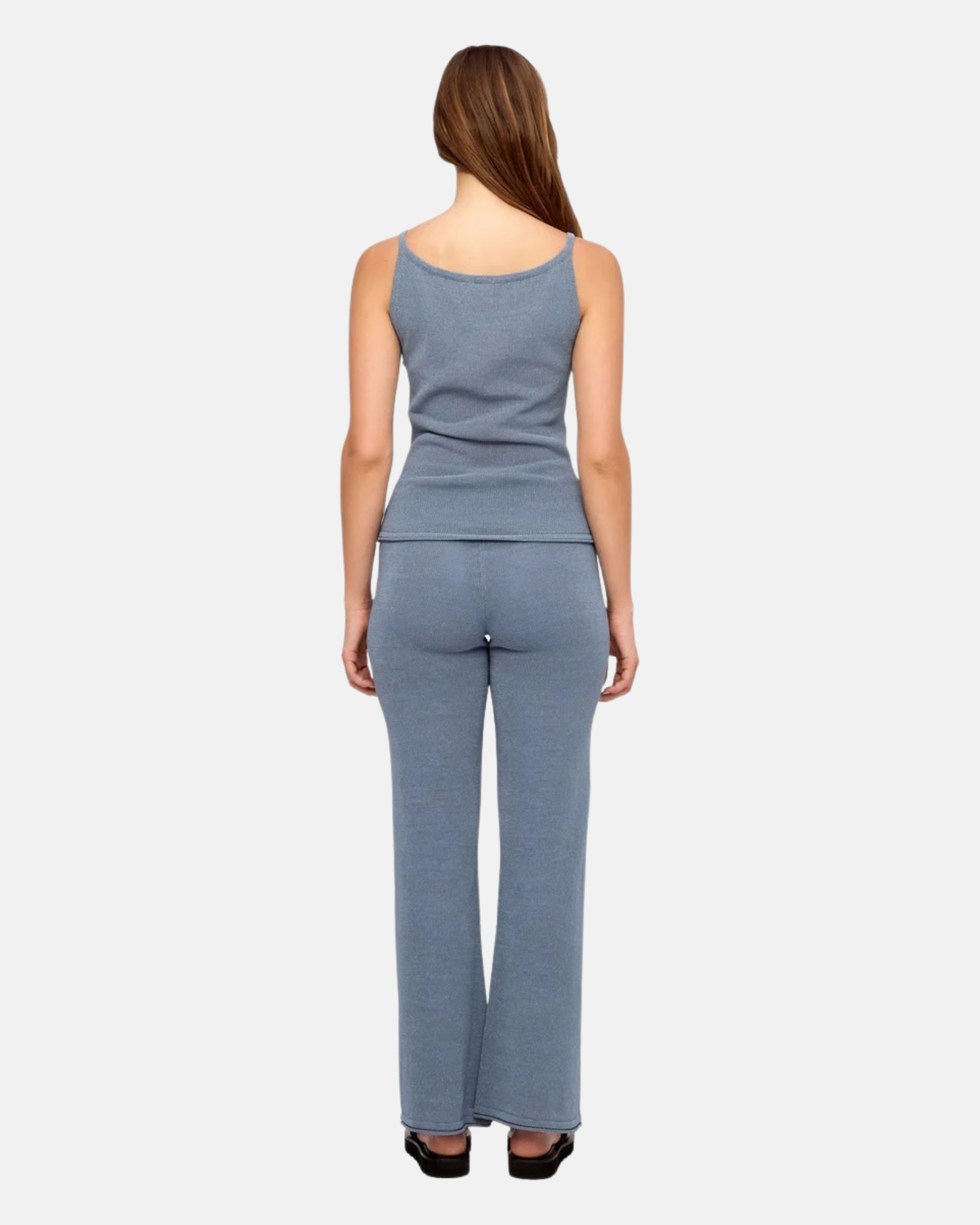 Zulu & Zephyr Denim Blue Textured Knit Tank
