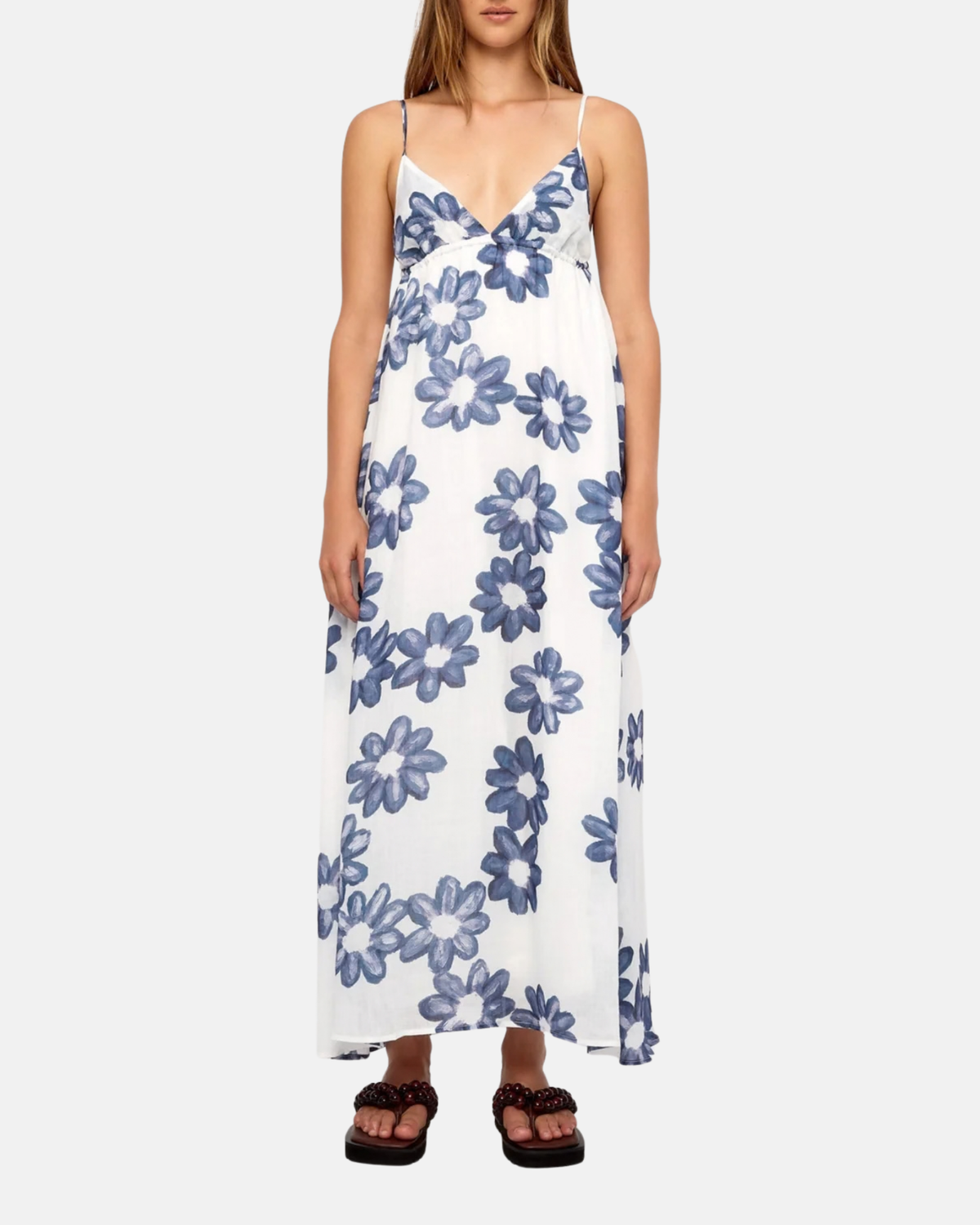 Zulu & Zephyr Blue Flower Ramie Dress