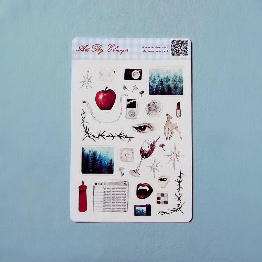 Art By Elowyn Vampires Sticker Sheet